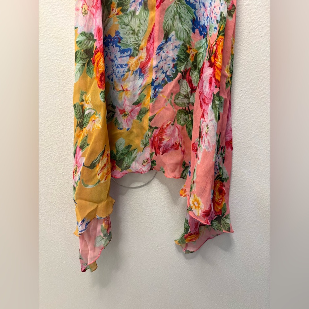 Anthropologie x Nikasha MOREVIA Sz Sm Pink Floral Embroidered - Picture 7 of 8